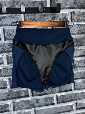 NAVY BLUE HIGH WAISTED GYM SHORTS 🏋️‍♀️